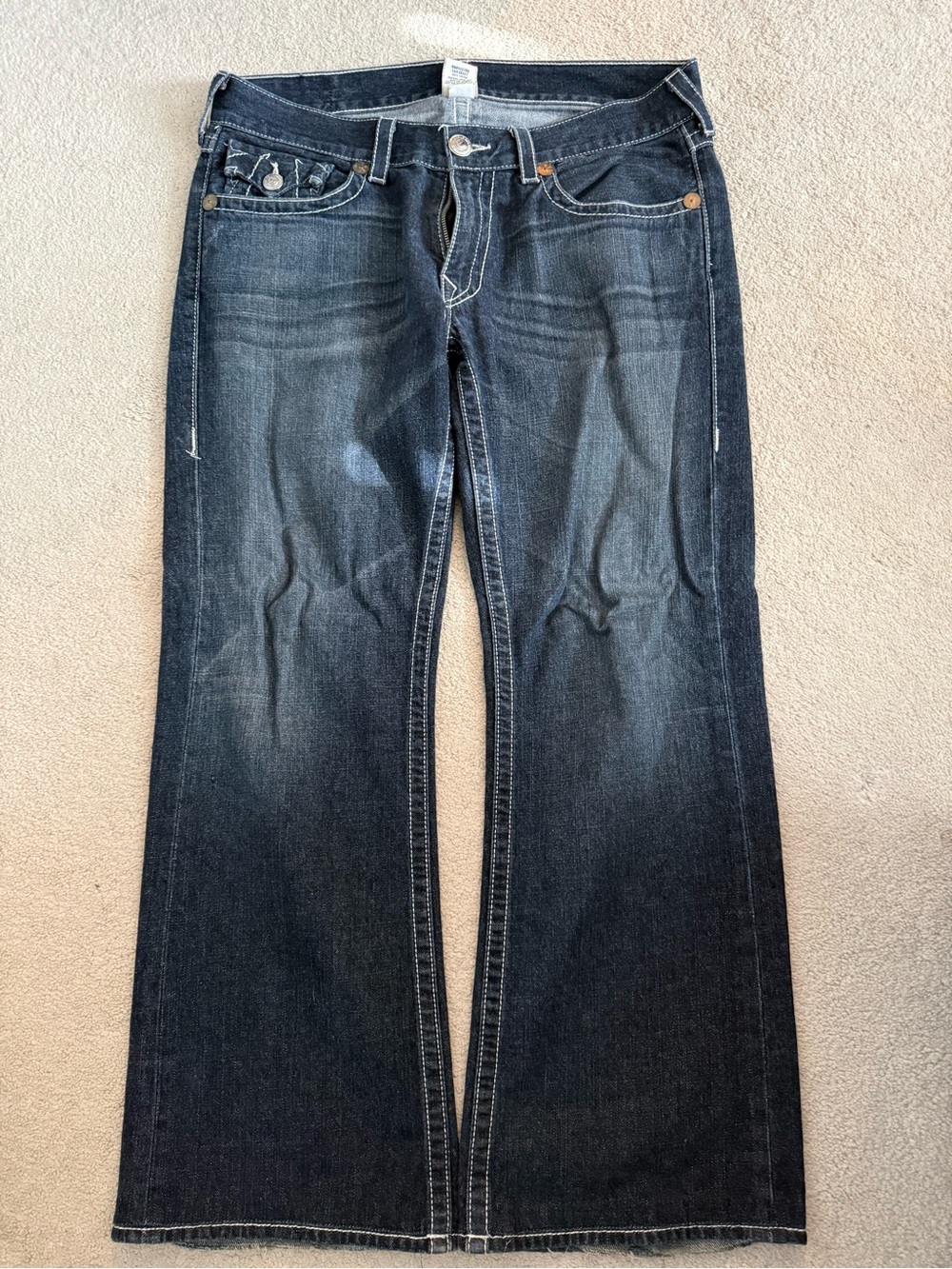 True Religion Men’s Dark Blue Flare Jeans